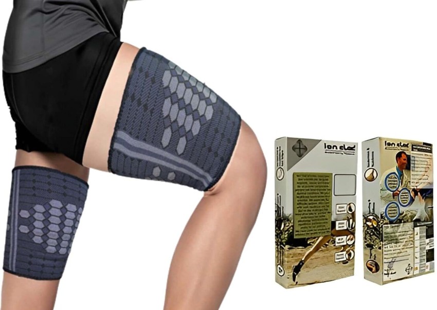 Ion Clad Copper Compression Adjustable Thigh Sleeve Pain Relief