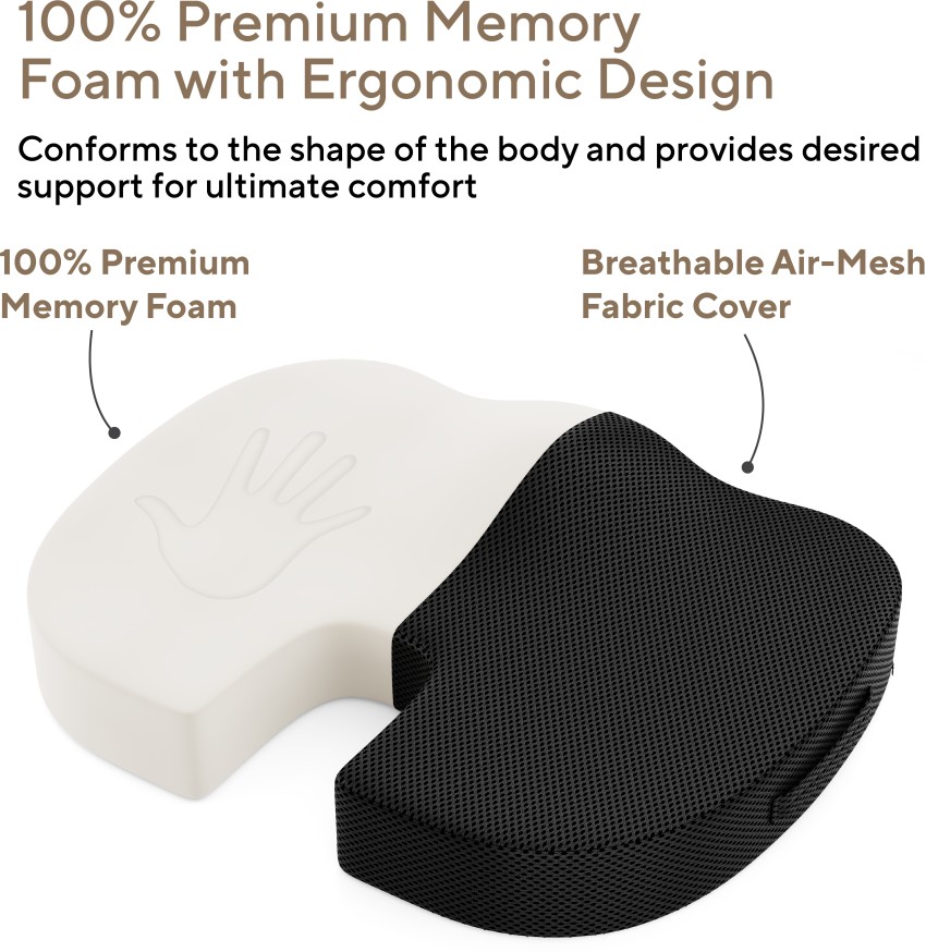 FOVERA Orthopedic Coccyx Seat Cushion - For Tailbone Pain Relief