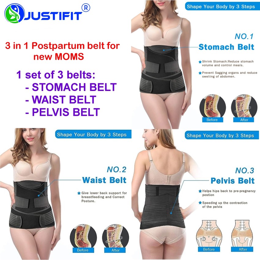 JUSTIFIT Post Pregnancy Tummy Belt 3 in 1 Abdominal Shaper waist  support(set of 3) Abdominal Belt - Buy JUSTIFIT Post Pregnancy Tummy Belt 3  in 1 Abdominal Shaper waist support(set of 3)