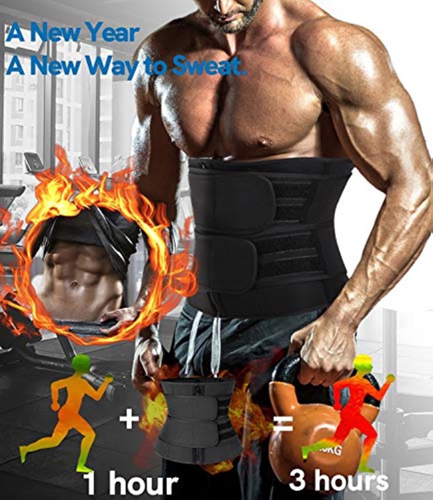 Men Waist Trainer Hot Sweat Body Shaper Neoprene Exercise Belt Slimming  Cincher