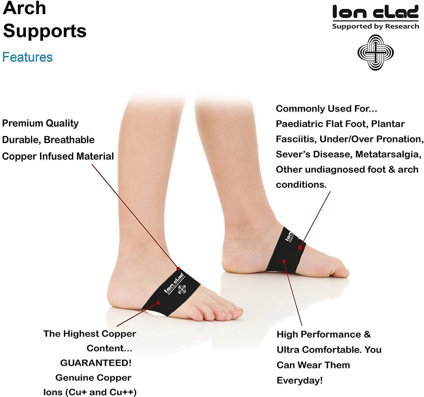 Copper compression copper arch support clearance