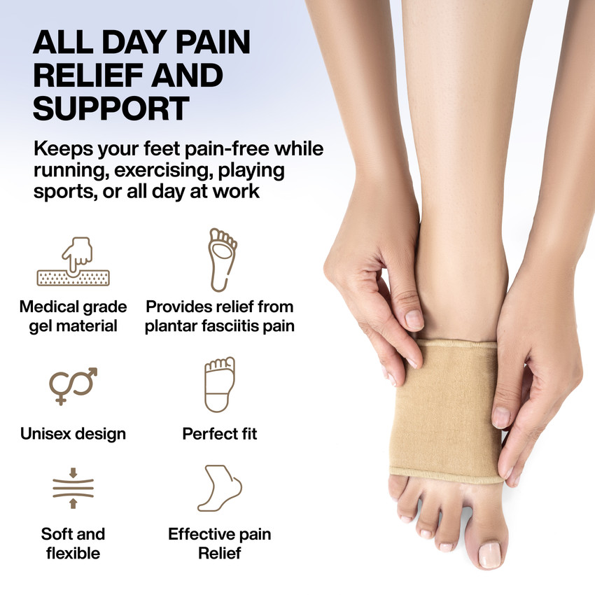 FOVERA Plantar Fasciitis Arch Support Sleeves Pair for Men and Women Foot Support