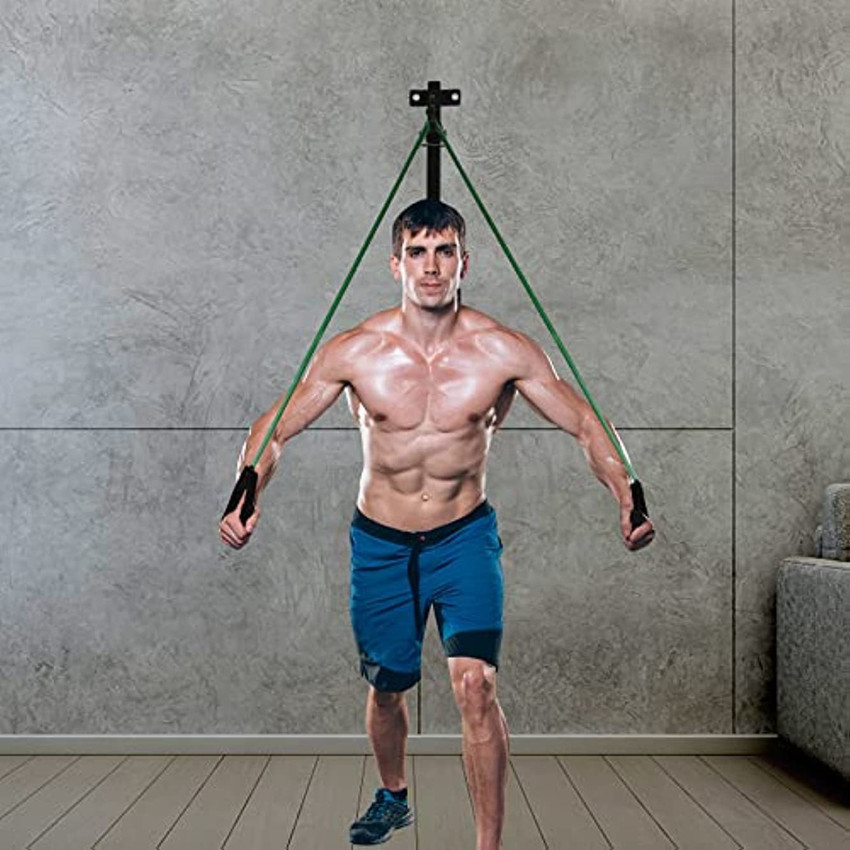 Resistance band shop rail system