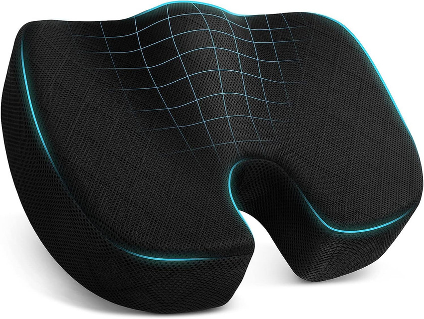 SUPERFINE COMFORT Orthopedic Memory Coccyx Seat Cushion