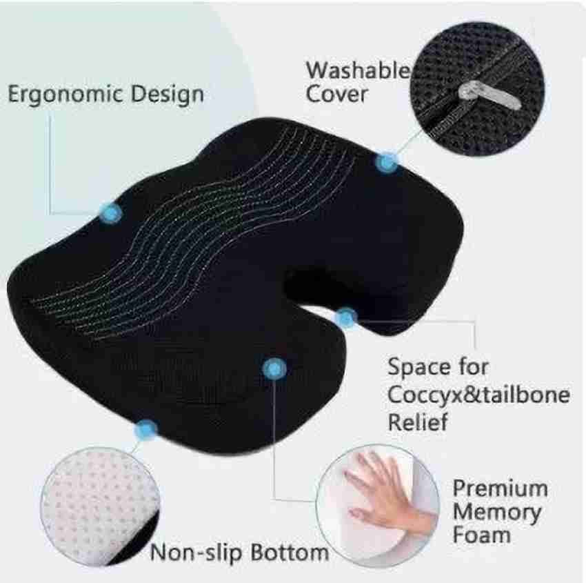 Dr Trust (USA Non-Slip Orthopedic Coccyx Seat Cushion for Tailbone &  Sciatica Pain Relief Hip Support 