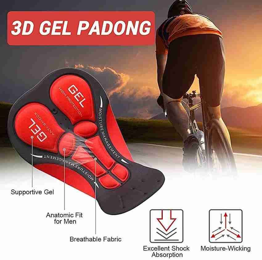 Mens cycling shorts with gel padding on sale
