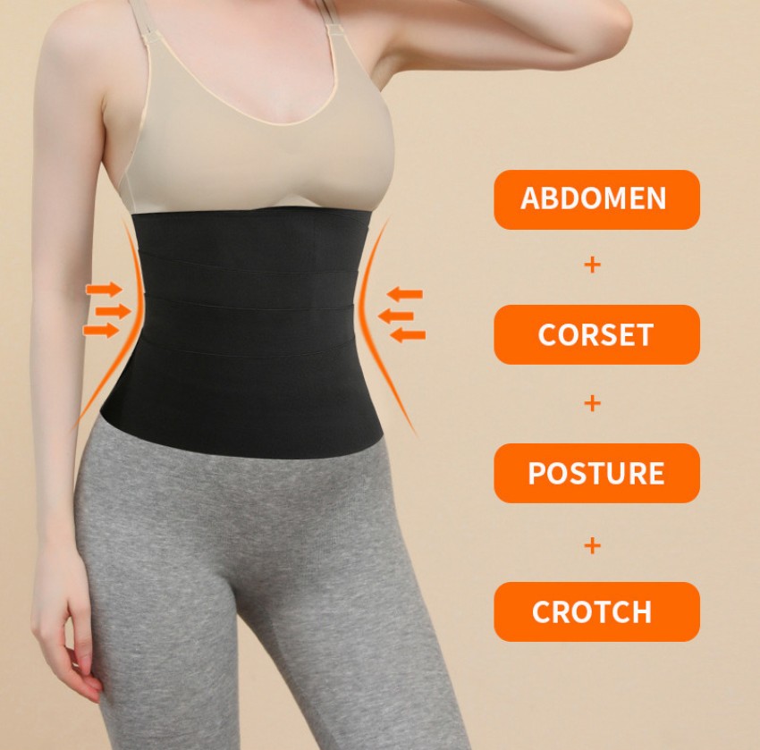 EMPORIUM Waist Belt Elastic Band Weight Loss Flat Belly Belt Body Shaper  Abdominal Belt After Delivery for Tummy Reduction Tummy Wrap Waist Trainer  