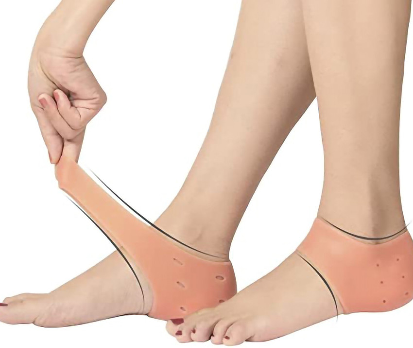 Dr Foot Anti Crack Silicone Gel Heel Pad Socks Half length 1