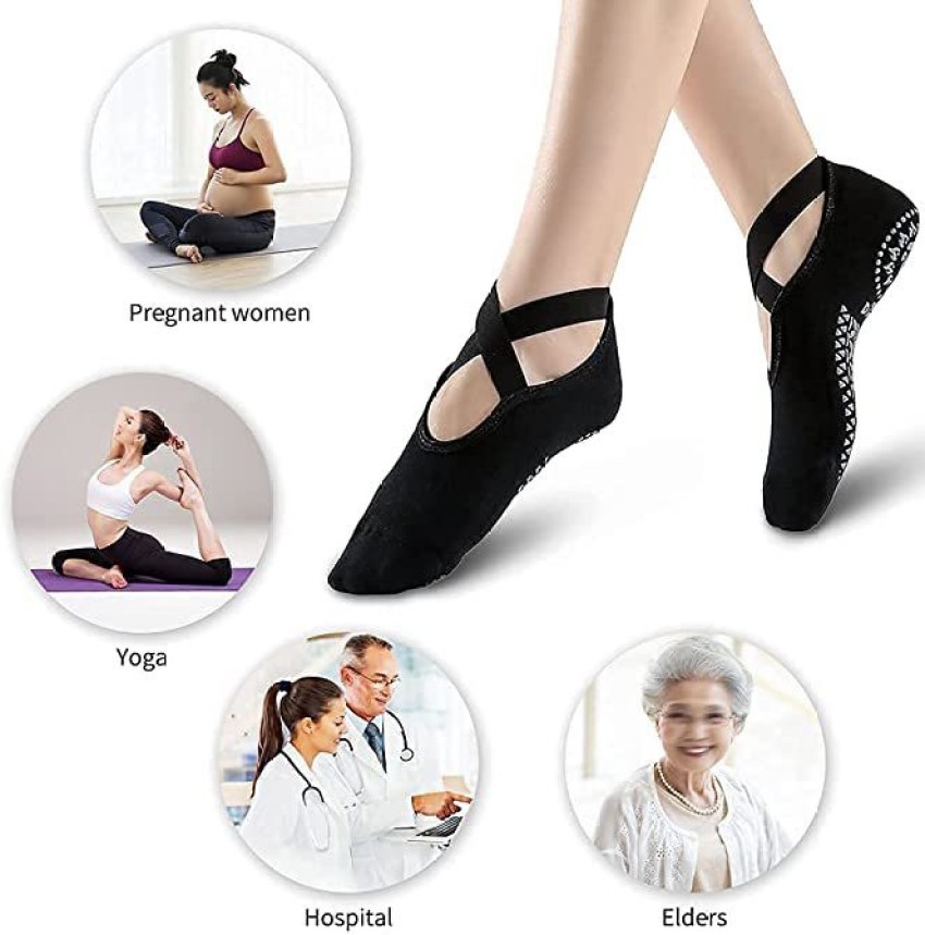 My HomesWorld Yoga Socks for Women Non-Slip Grips & Straps Foot Support -  Buy My HomesWorld Yoga Socks for Women Non-Slip Grips & Straps Foot Support  Online at Best Prices in India - Sports & Fitness
