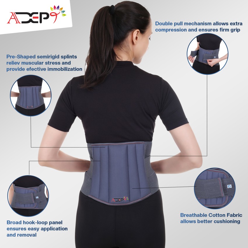 Adjustable Double Pull Support Lumbar Waist Belt with Compression