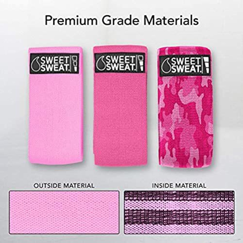Sports Research Sweet Sweat Hip Bands With 3 Levels Of Resistance
