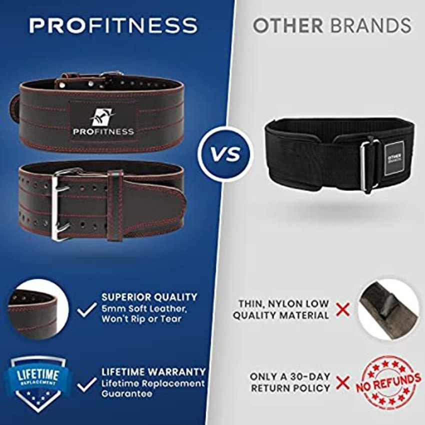 Profitness genuine on sale leather workout belt