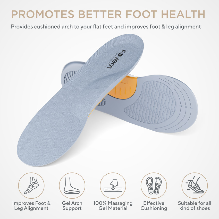 FOVERA Arch Support Gel Insole Pair Best for Flat Feet FEMALE Insole
