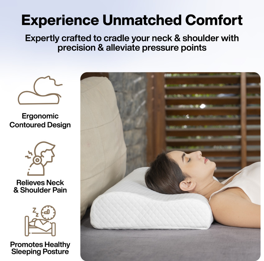 FOVERA Memory Foam Cervical Pillow 21.5