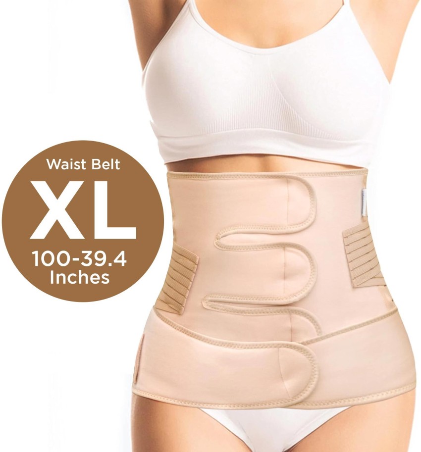 elebae 3 in 1 Postpartum Support Recovery Belly Wrap Waist Pelvis Belt  Shapewear for Women (Skin Colour, Medium)