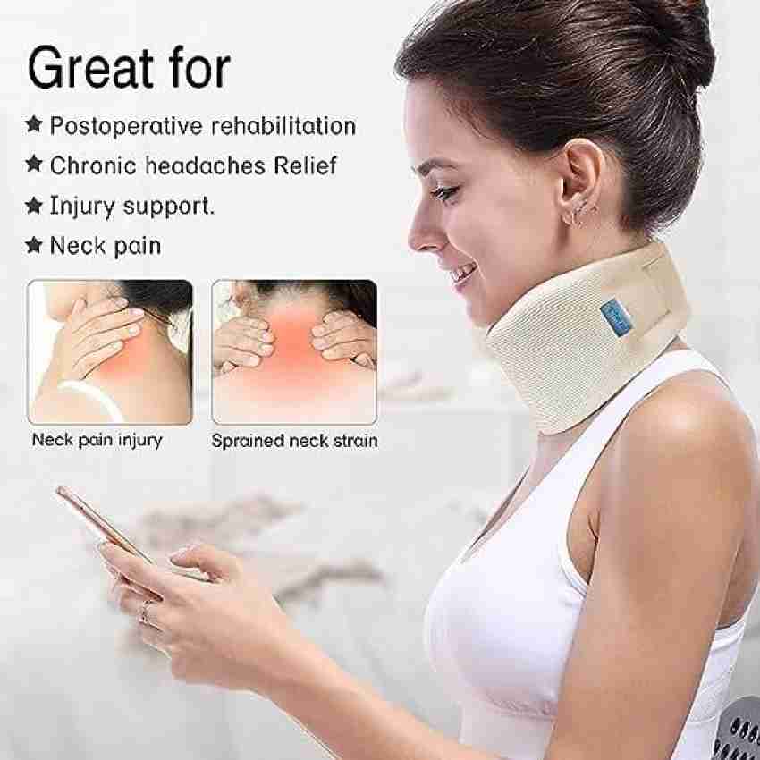 BENHEK Soft Foam Neck Brace For Sleeping - Relieves Neck Pain and