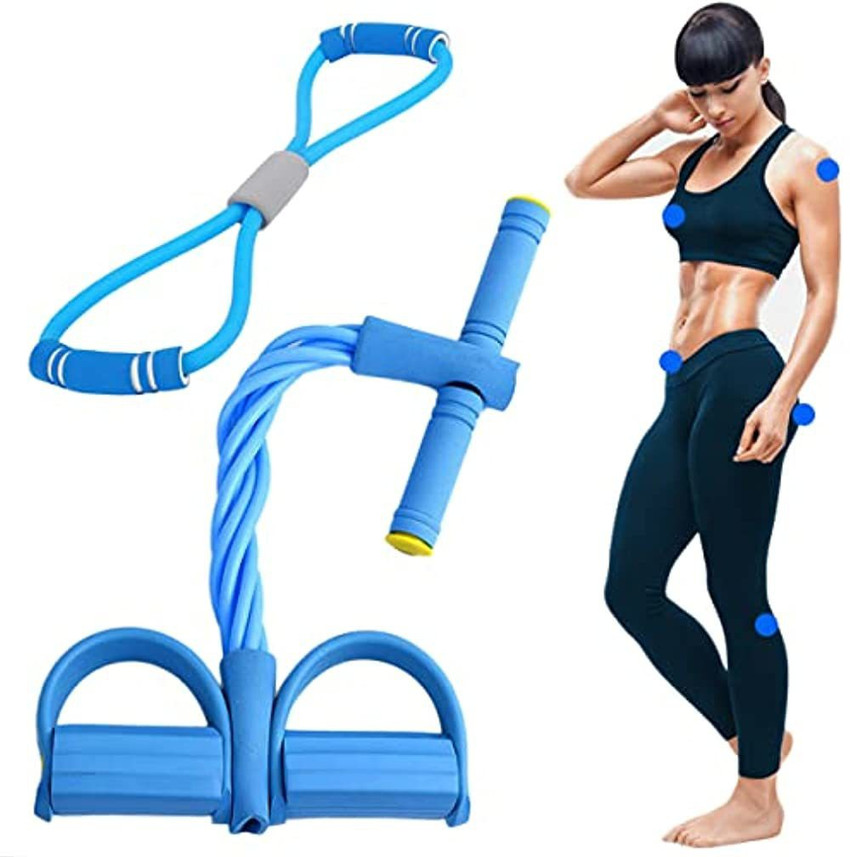 Tototoo Pedal Puller Resistance Band With Handle 6 Tube Sit Up