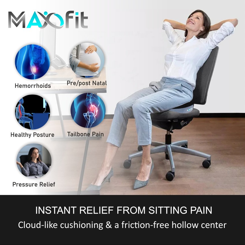 Office -Car Cushion, Memory Foam, Tailbone Pain, Sciatica Relief Correct  Posture