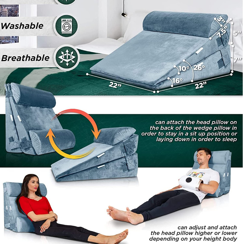 Wedge for sleeping on back top