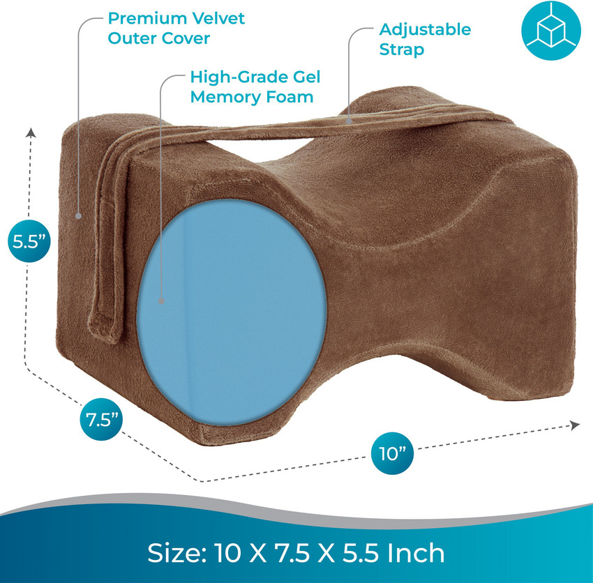 GELRIDE Gel Infused Memory Foam Knee Pillow for Knock Knee