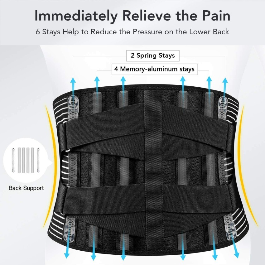 Adjustable Orthopedic Lumbar Support Belt With Steel Plates