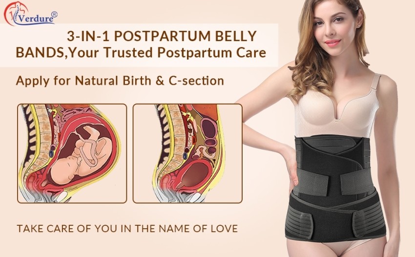 Verdure Post Maternity Belt 3in1 After C Section Tummy Muscle Support (size  M)34-40 inch Back / Lumbar Support - Buy Verdure Post Maternity Belt 3in1  After C Section Tummy Muscle Support (size