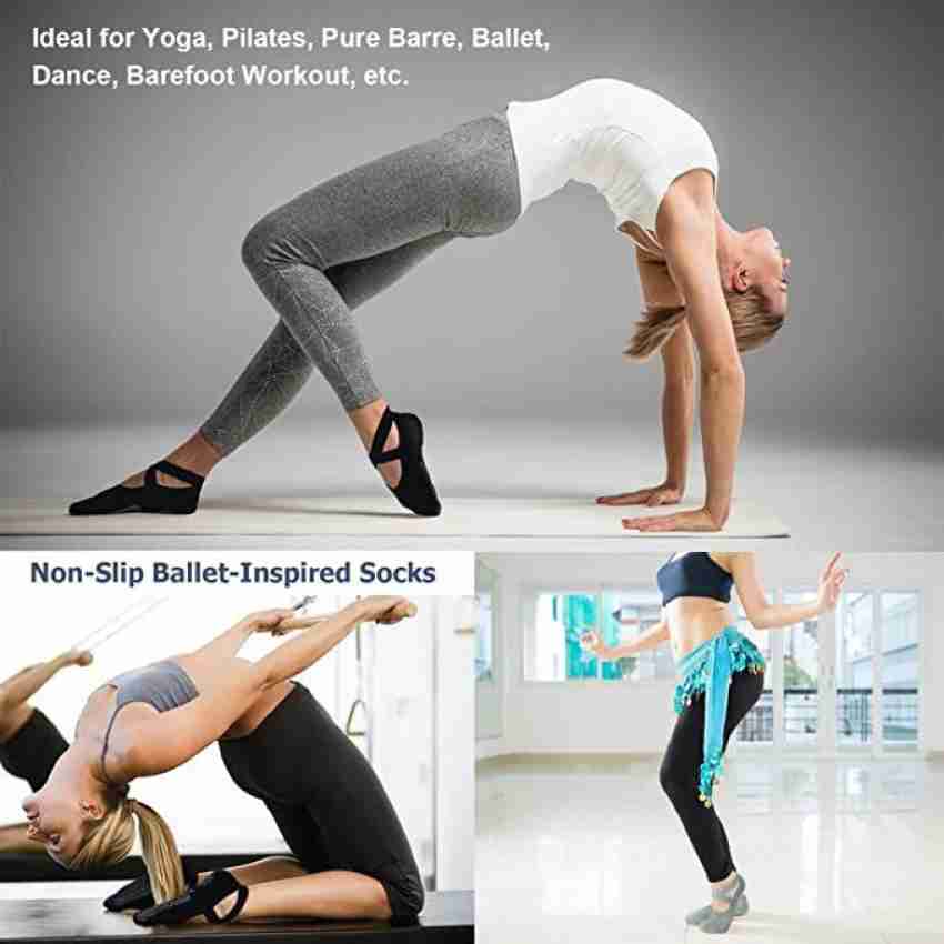 My HomesWorld Yoga Socks for Women Non-Slip Grips & Straps Foot