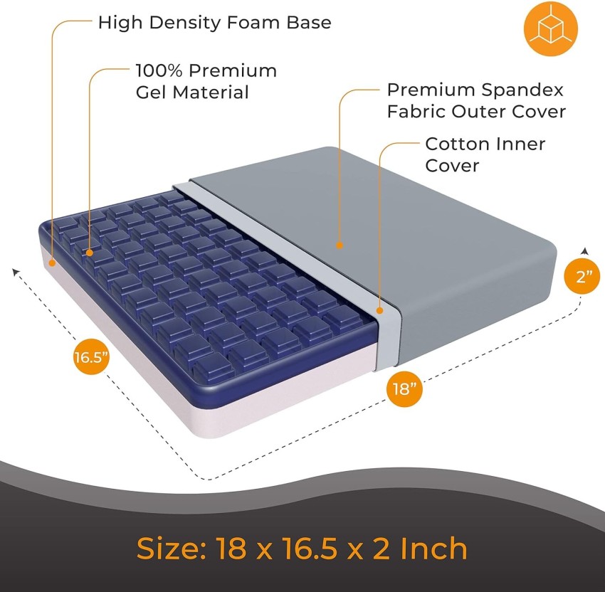 GELRIDE Advanced Gel Seat Cushion - Prevents Pressure Sores