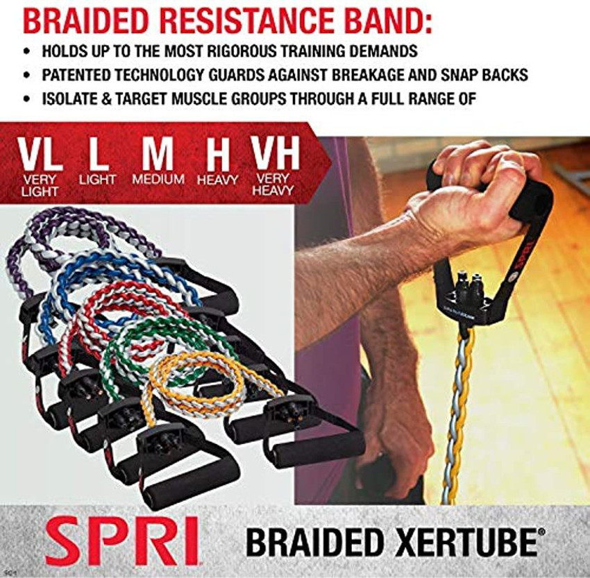 SPRI Braided Xertube Resistance Band Exercise Cords Very Light Level 1 Back Lumbar Support Buy SPRI Braided Xertube Resistance Band Exercise Cords Very Light Level 1 Back Lumbar Support