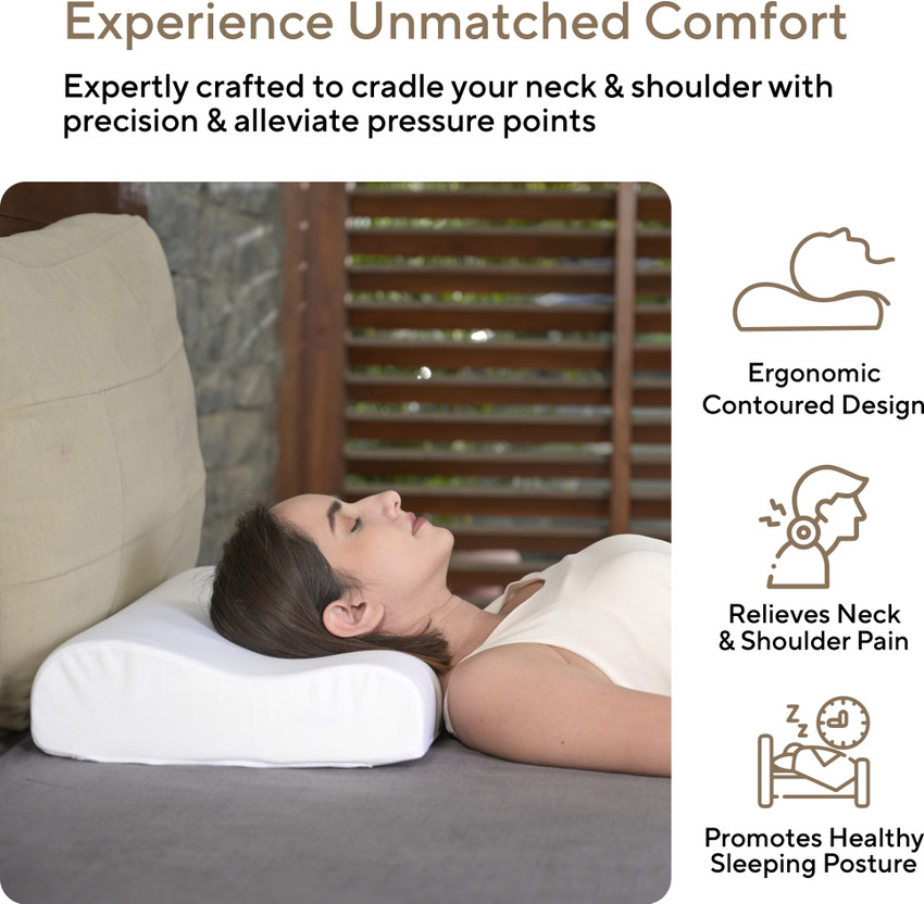 FOVERA Orthopedic Memory Foam Cervical Pillow 21.5