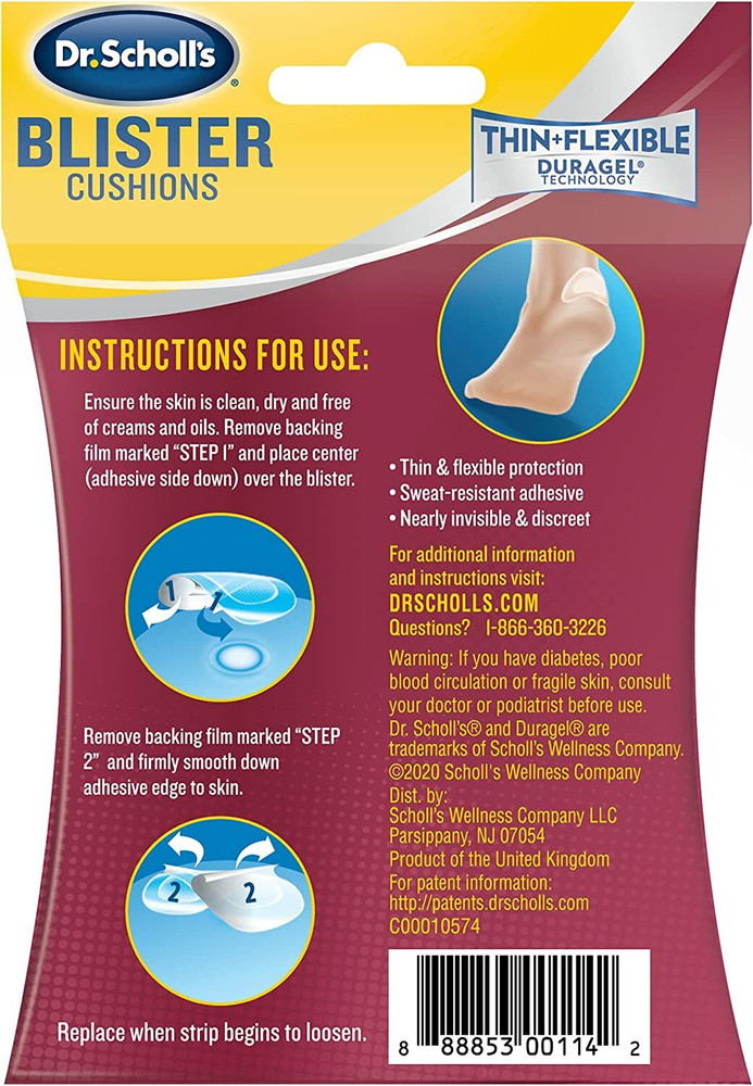 Dr. Scholl s BLISTER CUSHION with Duragel Technology 6ct Heal and Prevent Blisters Ankle Support Buy Dr. Scholl s BLISTER CUSHION with Duragel Technology 6ct Heal and Prevent Blisters Ankle Support