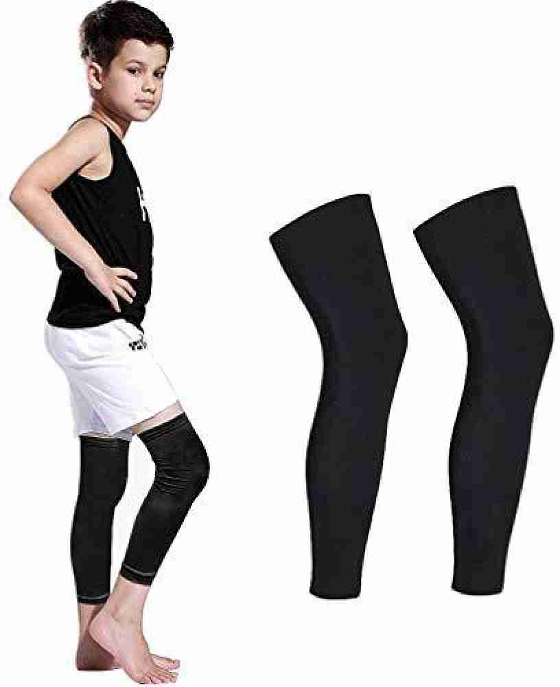 Kids Long Compression Leg Sleeves Non Slip UV Protection Thigh Calf for Boy  Girl Youth Basketball Running Sport