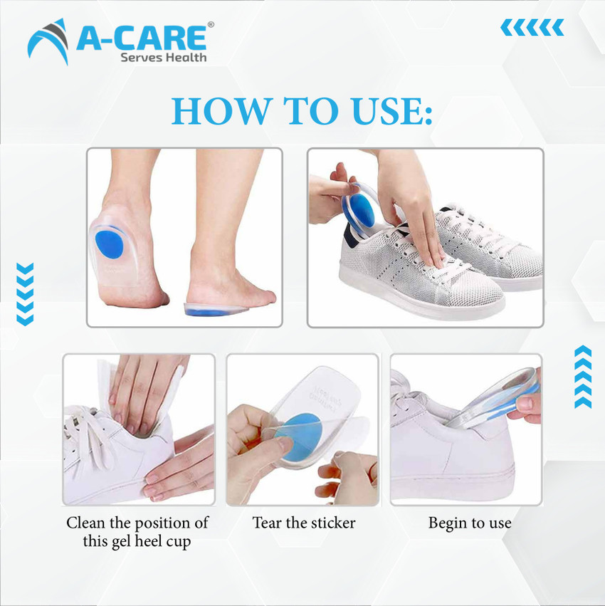 Silicone heel cup uses top