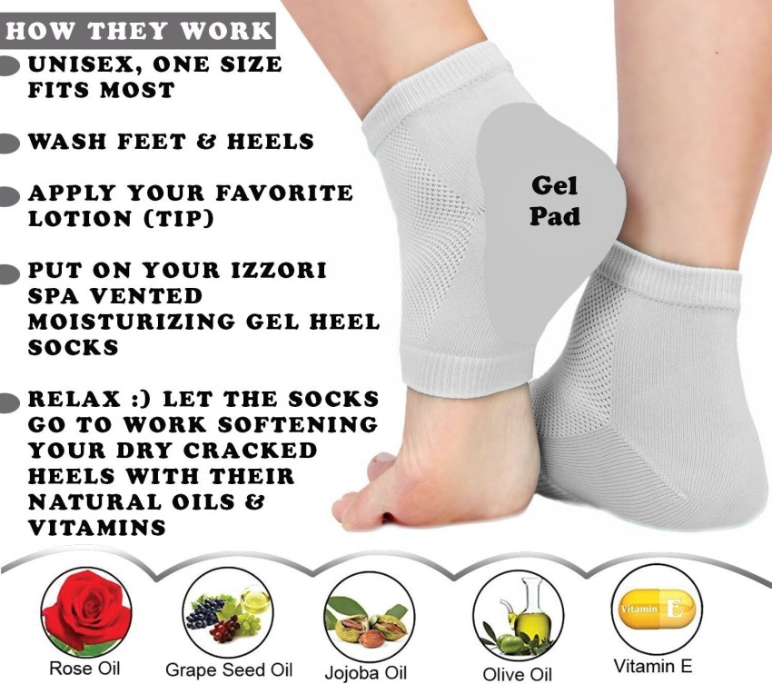 Fulkiza Silicon Gel Heel Socks Pad Heel Pain Relief For Plantar Fasciiti  Heel Support - Buy Fulkiza Silicon Gel Heel Socks Pad Heel Pain Relief For  Plantar Fasciiti Heel Support Online at