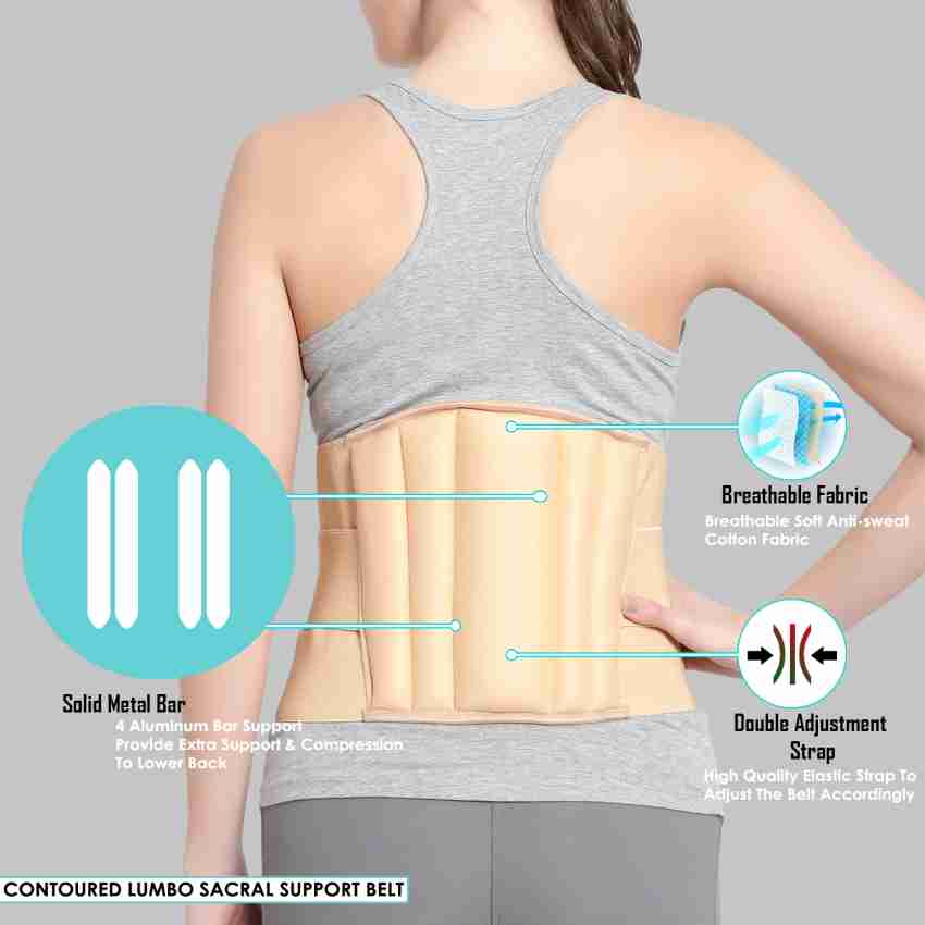 cotton/elastic Lumbar Sacral Back Pain Belt Contoured Double