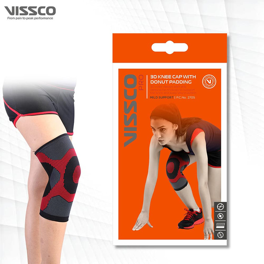 VISSCO PRO 3D KNEE CAP WITH DONUT PADDING P.C.NO.2705 Knee Support