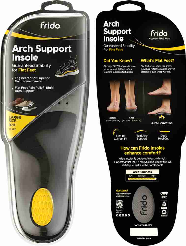Frido Arch Support Rigid Insole for Flat Feet Relieves Feet Pain Large 9 11 UK Foot Support Buy Frido Arch Support Rigid Insole for Flat Feet Relieves Feet Pain Large 9 11 UK