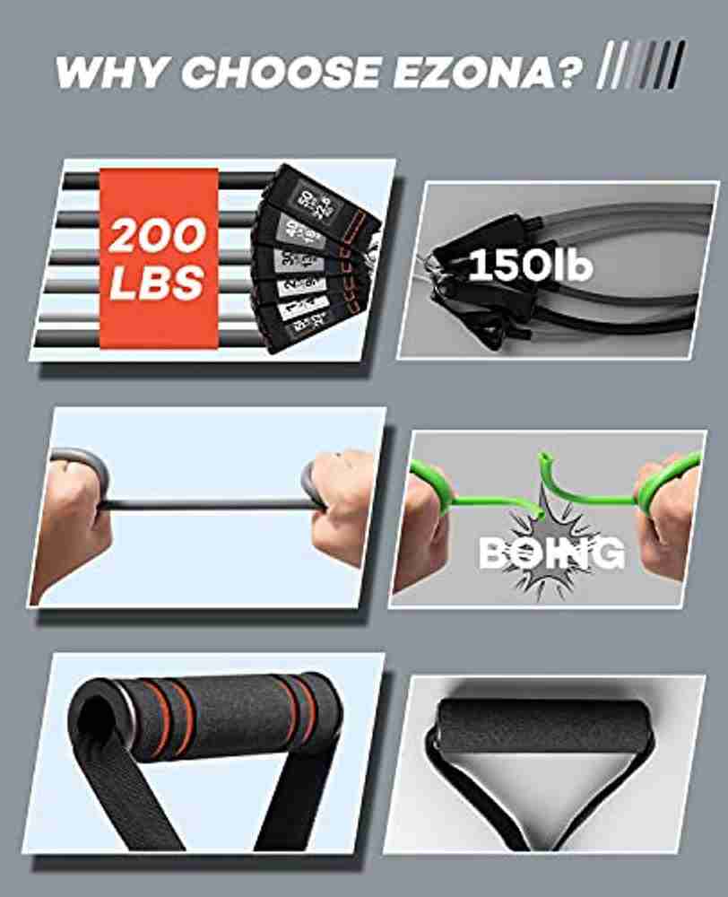 Ezona Resistance Bands Set 200Lbs Heavy Exercise Bands With Handles For Men Women Resistance Tube Buy Ezona Resistance Bands Set 200Lbs Heavy Exercise Bands With Handles For Men Women Resistance Tube