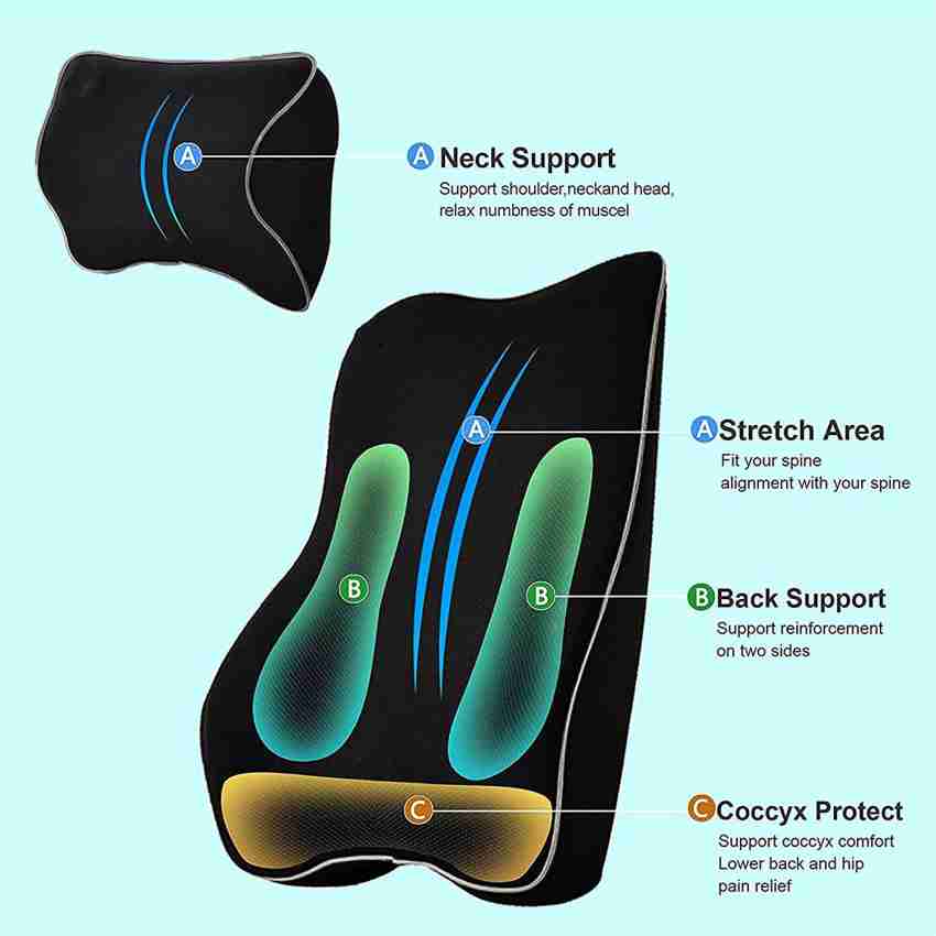 Lumbar Support Cushion - Ergonomic Mesh - Lower Back Pillow - Pain Relief -  NEW