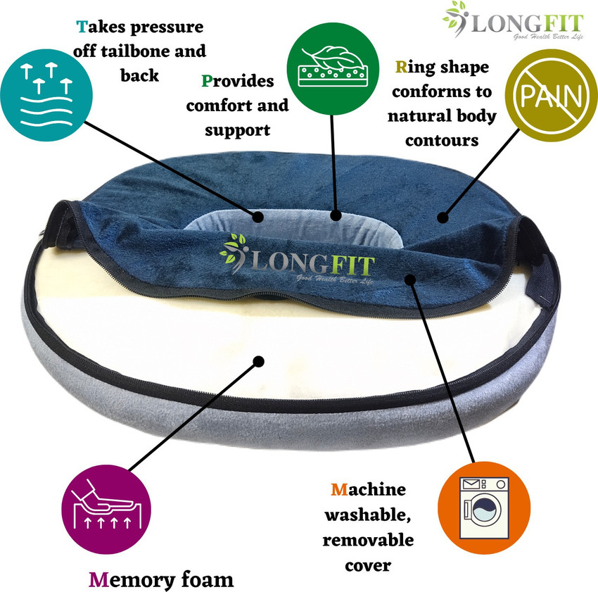 longfit Donut Ring pillow Cushion For tailbone seat Cushion for sciatica Back Lumbar Support Buy longfit Donut Ring pillow Cushion For tailbone seat Cushion for sciatica Back Lumbar Support