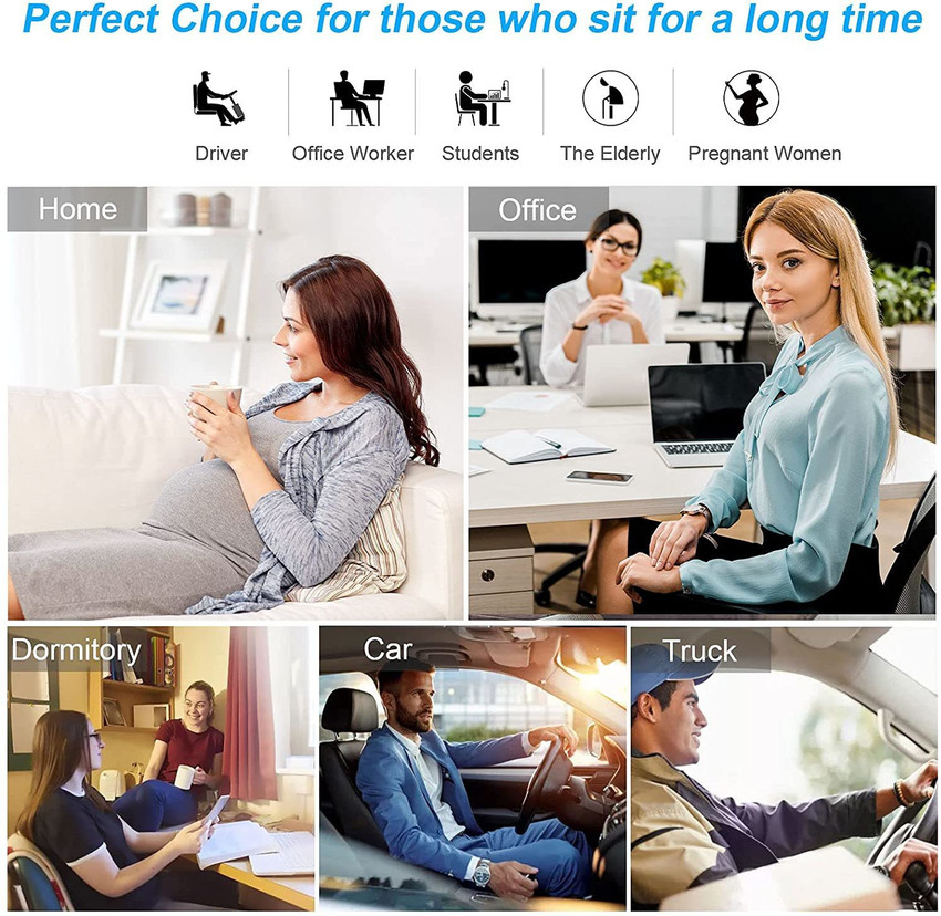 Abhsant n Lumbar Support and Neck Pillow Cushion Ergonomic for