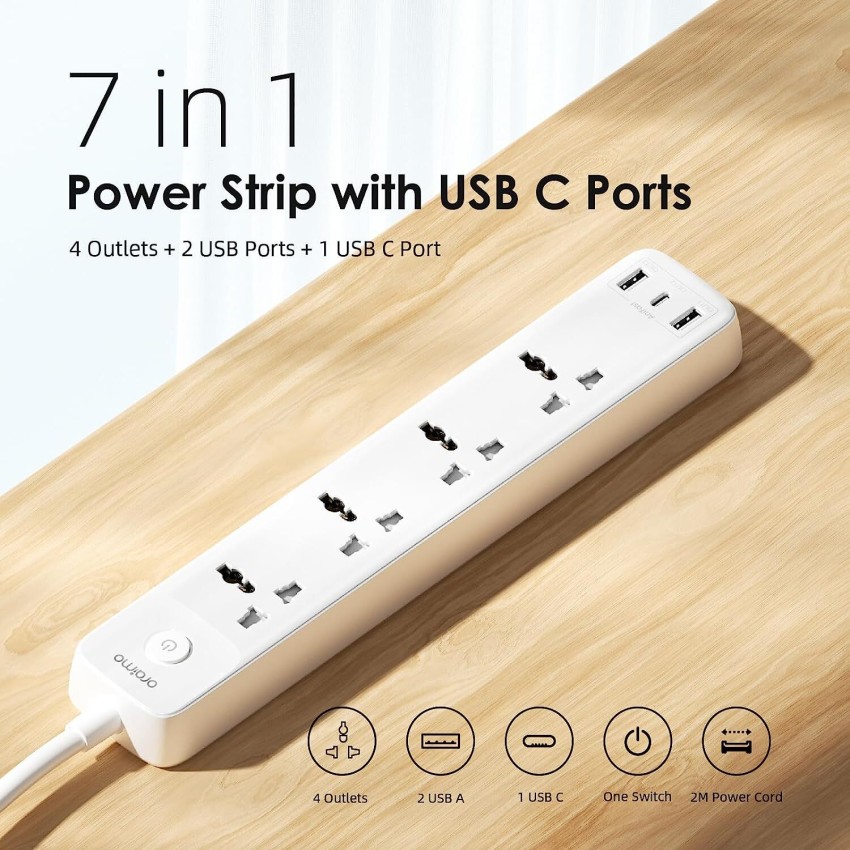 Honeywell USB Wall Plate Surge Protector 2 AC Outlets, USB-A and USB-C  Charging, 3.1 A 