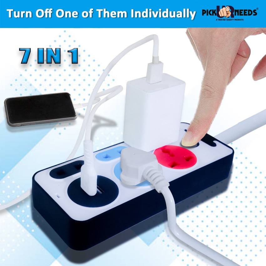 Pick Ur Needs Extension Cord 10A Dual USB Charger with Universal 2