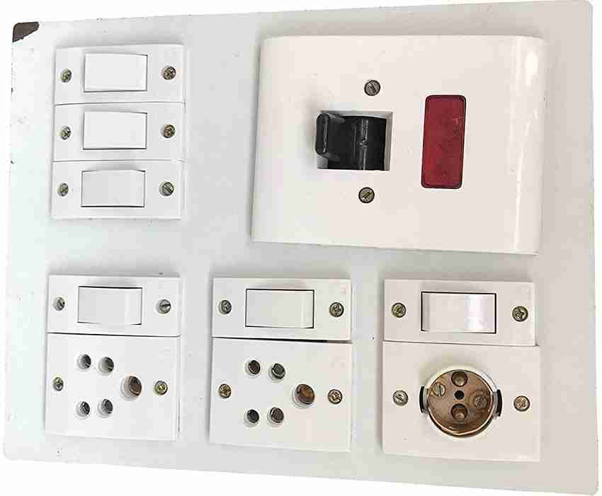 TAAJ Electric Wooden Switch Board 6 Switches 2 Sockets 1 Bulb Holder 1 Dp 2 Socket Extension Boards Price in India Buy TAAJ Electric Wooden Switch Board 6 Switches 2 Sockets 1 Bulb Holder 1 Dp 2