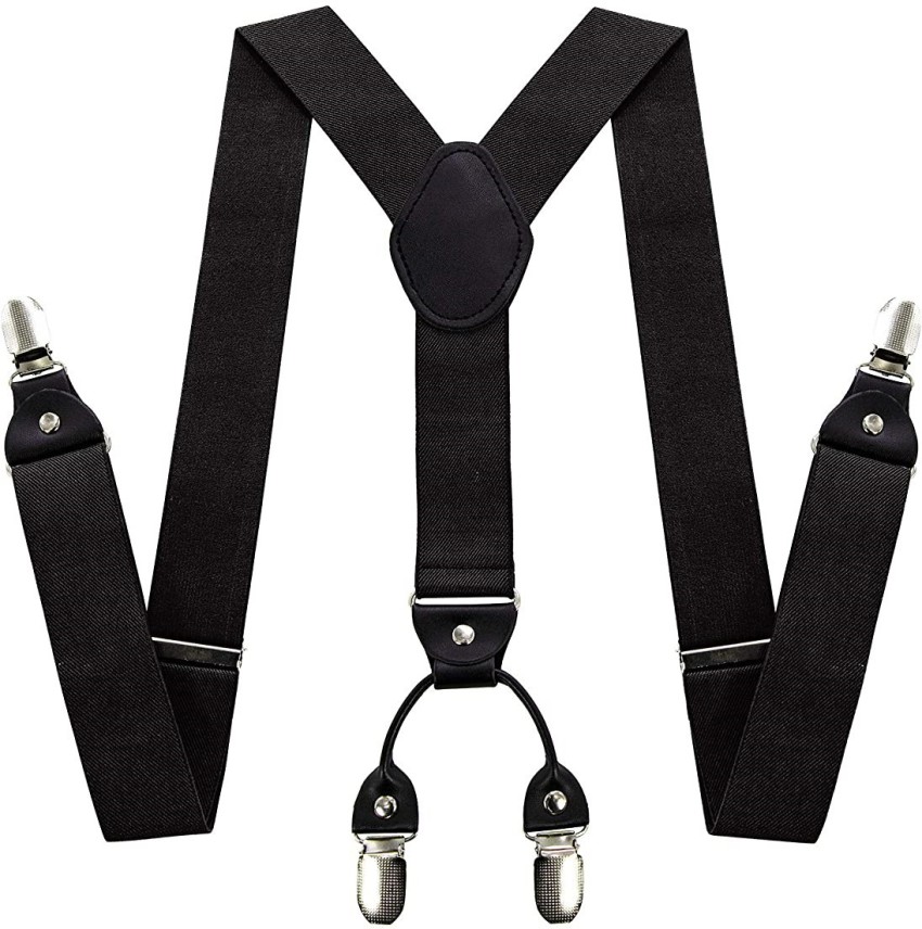 Soft Elastic Fabric and Metal Garter Suspenders Clip and Loop