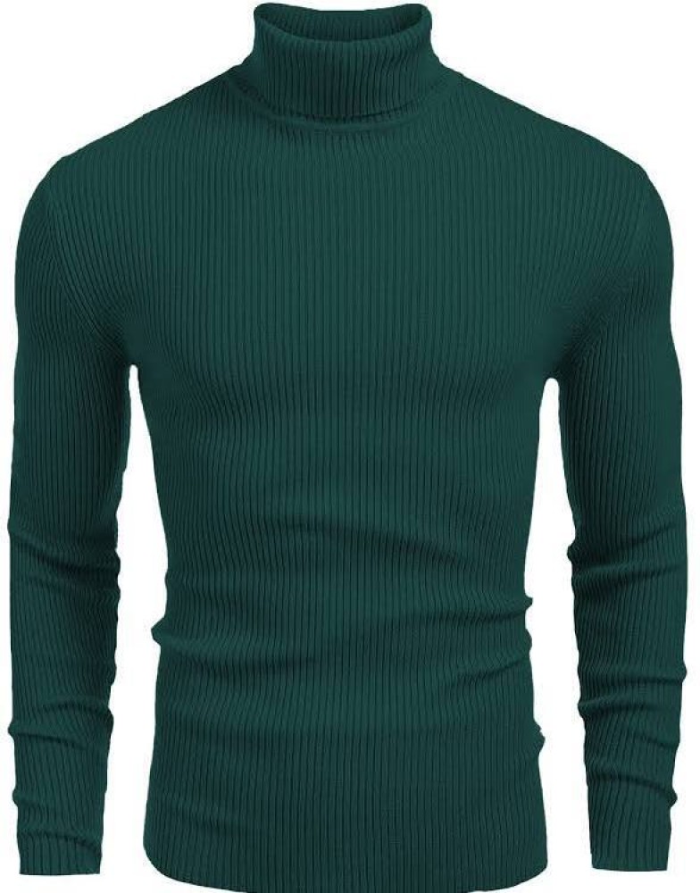 Azamfabrics Solid Turtle Neck Casual Men Green Sweater Buy Azamfabrics Solid Turtle Neck Casual Men Green Sweater Online at Best Prices in India Flipkart