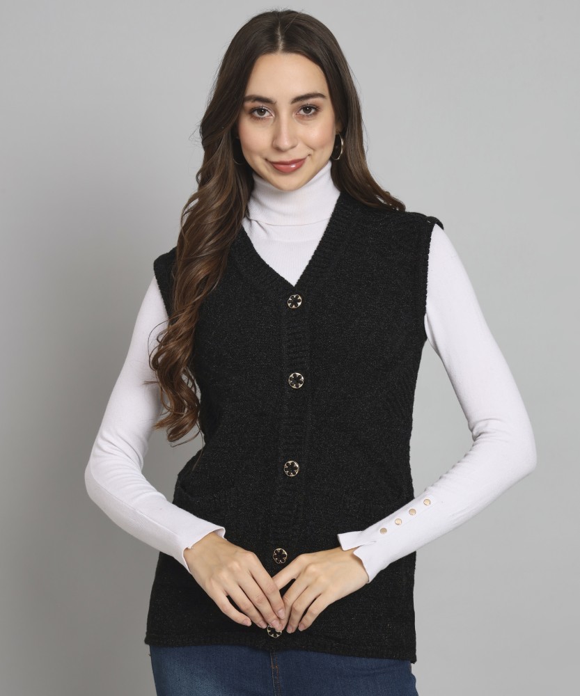 Half sleeve outlet black sweater