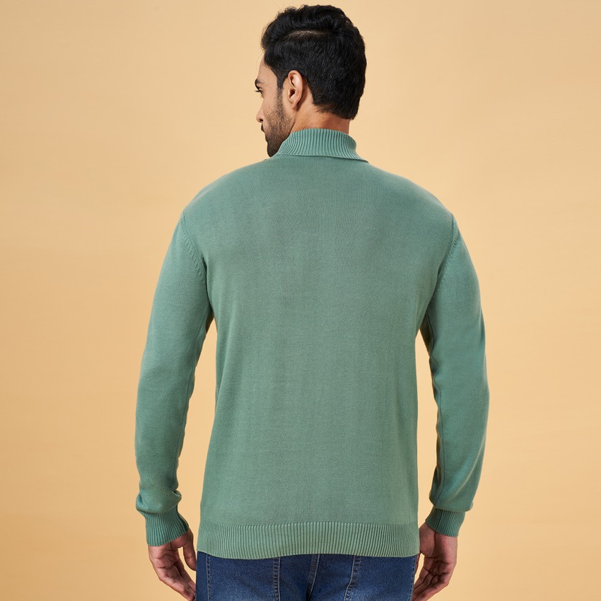 YU by Pantaloons Teal Regular Fit Sweater