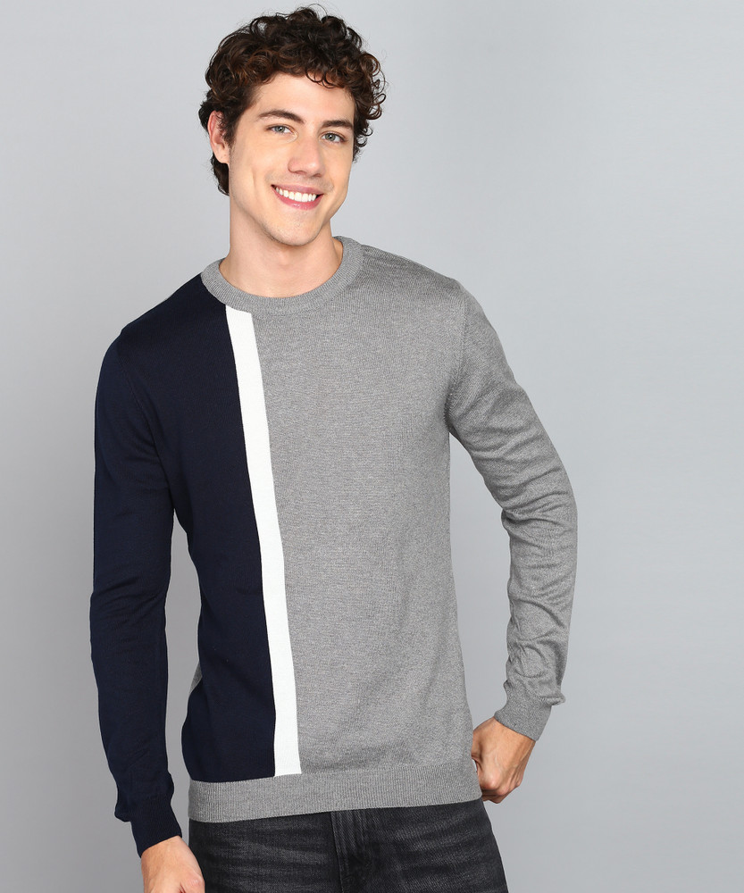 Trendyol Argyle Crew Neck Casual Men Dark Blue, Grey Sweater - Buy Trendyol  Argyle Crew Neck Casual Men Dark Blue, Grey Sweater Online at Best Prices  in India | Flipkart.com