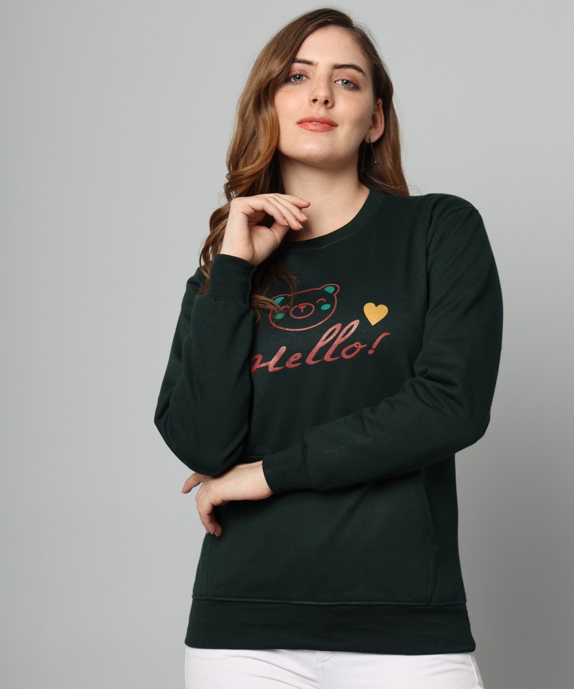 KLAXXY Printed Round Neck Casual Women Green Sweater Buy KLAXXY Printed Round Neck Casual Women Green Sweater Online at Best Prices in India Flipkart